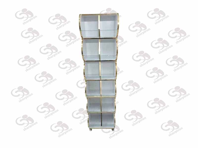 استند 6 طبقه بدنه سفید مسقف با تقسیم کننده